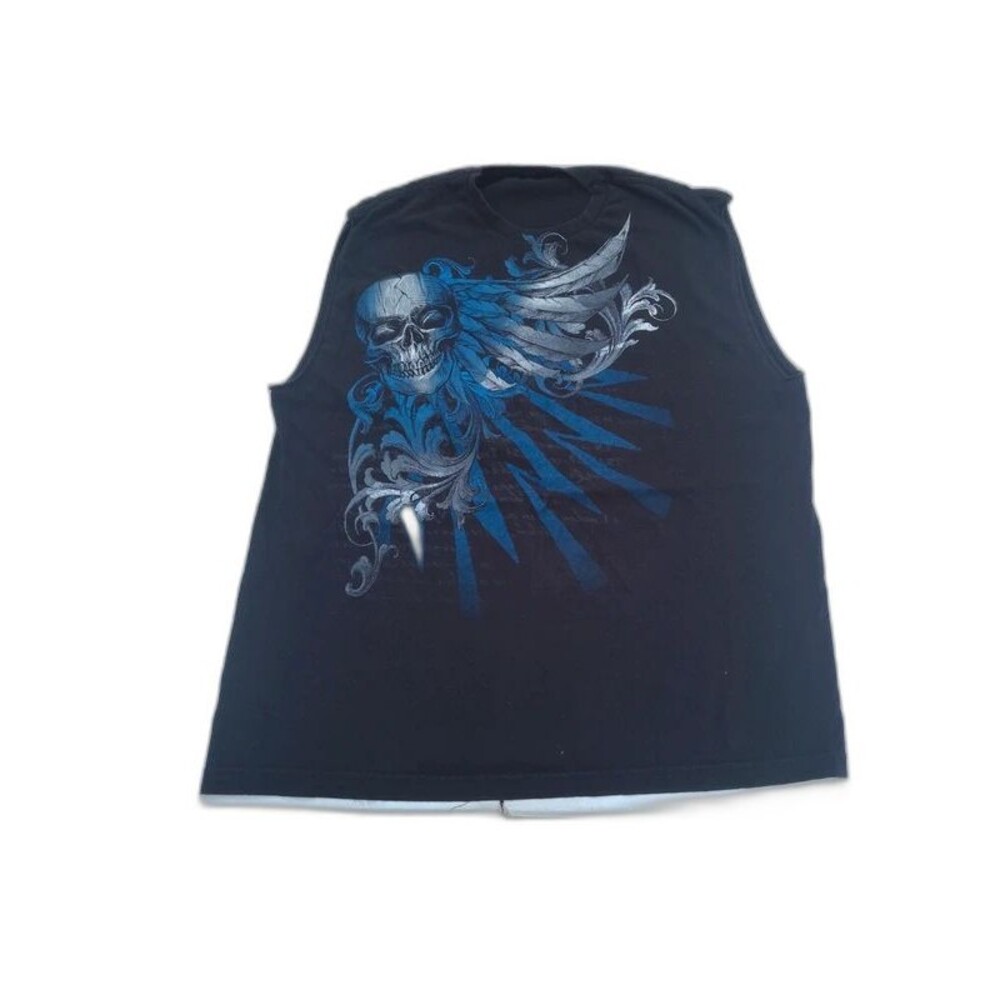 Y2k Affliction style sleeveless t-shirt